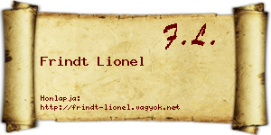 Frindt Lionel névjegykártya